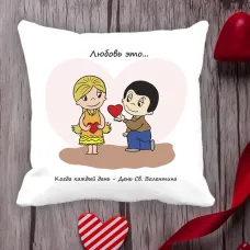 Подушка з принтом Love is Подушка з принтом Love is