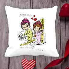 Подушка з принтом Love is 