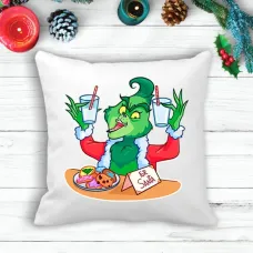 Подушка з новорічним принтом Грінч The Grinch 