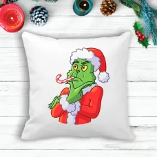 Подушка з новорічним принтом Грінч The Grinch 