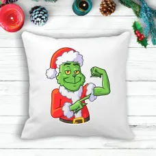 Подушка з новорічним принтом Грінч The Grinch 