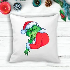 Подушка з новорічним принтом Грінч The Grinch 