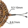 Чётки из семян Рудракши HandiCraft 108 бусин Антик 8-8.7 мм (27596)
