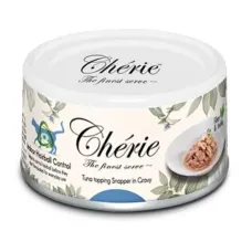 Вологий корм Cherie Hairball Control для котів контроль освіти грудочок вовни тунець та окунь у соусі 80 г