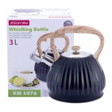 Кухонный чайник с нейлоновой ручкой и свистком 3л KL225653 Kamille