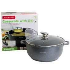Кухонная кастрюля с крышкой и антипригарным покрытием 6.5л KL225703 Kamille