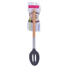 Кухонная нейлоновая ложка с прорезями с деревянной ручкой 34см KL225763 Kamille Кухонная нейлоновая ложка с прорезями с деревянной ручкой 34см KL225763 Kamille
