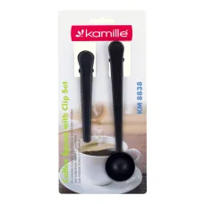 Кофейная ложка black с 2 зажимами KL225781 Kamille Кофейная ложка black с 2 зажимами KL225781 Kamille
