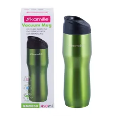 Термокружка из нержавеющей стали Kamille 450 ml Зеленый (KL225854)