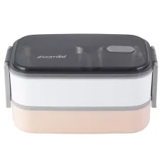 Эргономичный и компактный контейнер двойной pink 1400мл KL226256 Kamille