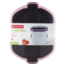 Эргономичный и компактный контейнер двойной pink 1500мл KL226268 Kamille