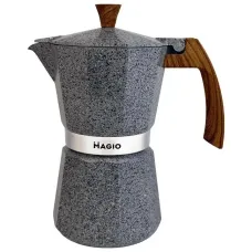 Алюминиевая гейзерная кофеварка 300 мл MAGIO MG-1011 Grey