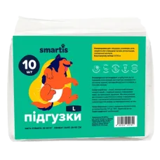 Підгузки Smartis L 10 шт для сук для щоденного використання 53x26 см для собак