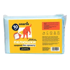 Пелюшки Smartis 60*60 см 10 шт для собак і щенят щоденні гіпоалергенні