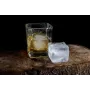 Силиконовая форма для льда куб 5 х 5 см Olin & Olin 8 кубиков голубая с крышкой