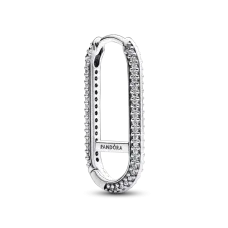 Серебряные серьга удлиненная No Brand ME с паве
