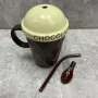 Чашка с крышкой и трубочкой 