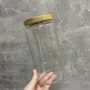 Банка стеклянная с бамбуковой крышкой 1,3л Stenson TD00979-1.3