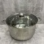 Кастрюля из нержавеющей стали 8,2 л со стеклянной крышкой A-Plus 2170