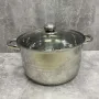 Кастрюля из нержавеющей стали 8,2 л со стеклянной крышкой A-Plus 2170