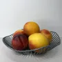 Кошик для фруктів Напівхвиль ART 25*24*6 см сірий мармур 1027