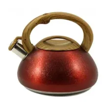 Чайник со свистком 3 л красный Zauberg ZB 10/3