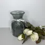 Ваза для квітів скляна 19,5 см Crystal 6841679 сірий