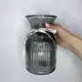 Ваза для квітів скляна 19,5 см Crystal 6841679 сірий