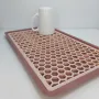 Сушка для склянок пластикова 42 * 24 * 1 см рожева Bursev 1135 08