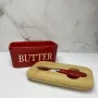 Масленка керамическая с ножом 