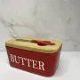 Масленка керамическая с ножом 