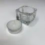 Свічник скляний квадратний 5*5*3,5 см Uniglass Square 36002