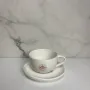 Чашка для кави з блюдцем Tudor England Royal White 90 мл TU9999-2