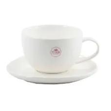Чашка для кави з блюдцем Tudor England Royal White 90 мл TU9999-2