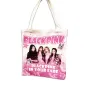 Экосумка шопер Bioworld Блек Пинк Black Pink двухсторонняя (23067)