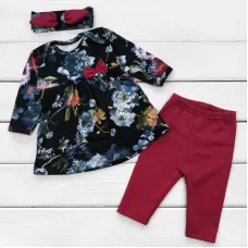 Ясельный комплект Dexter’s fashion с бордовыми вставками 62 см темно-синий бордовый (13107631774)