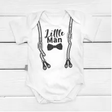 Боди Dexter’s из тонкой ткани с коротким рукавом little man 86 см белый (13120141993)