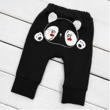 Штани Dexter’s для дитини однотонні з принтом ззаду panda з начосом 68 см чорний 13128992279