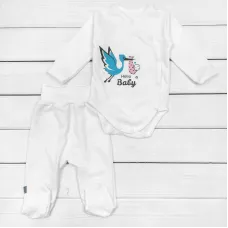 Набор Dexter’s для ребенка с боди и штанами hello baby 68 см молочный (13132302385)