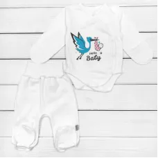 Комплект у пологовий будинок з начосом Dexter’s hello baby 62 см молочний (13132322386)