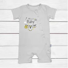 КПісочник Dexter’s з принтом hello baby 68 см сірий (131457468140)