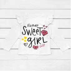 Лонгслів Dexter’s з принтом sweet girl 110 см білий (131472368194)