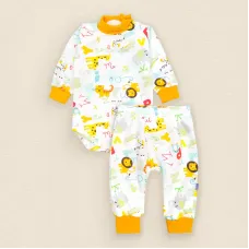 Боди Dexter’s гольф и штаны на мягкой резинке alphabet 68 см желтый белый (131573668562)