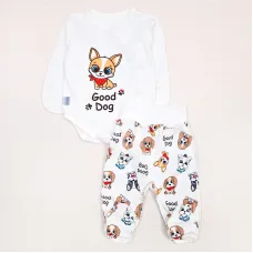 Набор Dexter’s в роддом боди ползуны pets 56 см белый (131779369292)