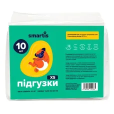 Подгузники Smartis XS 10 шт для сук для ежедневного использования 34х22 см для собак и кошек