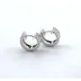 Серьги Булгари Maxi Silver 9347 1.6х0.5 см Серебристый