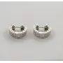 Серьги Булгари Maxi Silver 9347 1.6х0.5 см Серебристый