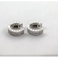 Серьги Булгари Maxi Silver 9347 1.6х0.5 см Серебристый