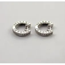 Серьги Булгари Maxi Silver 9346 1.6х0.3 см Серебристый