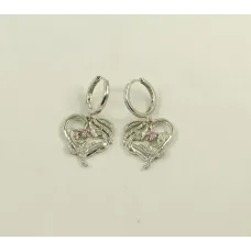 Серьги мама и ребенок Maxi Silver 8197 3.5х2 см Серебристый